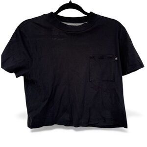 Volcom Black Graphic Cropped T Shirt- Size Small